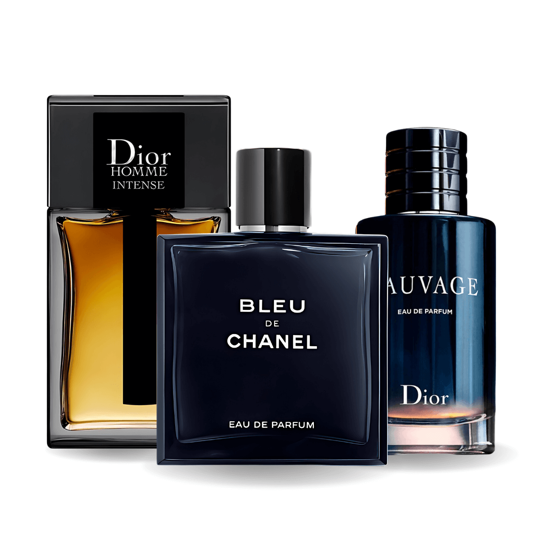 Set 3 Düfte: Sauvage Dior, Bleu de Chanel, Dior Homme Intense 100 ml
