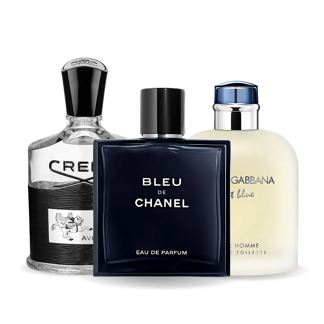 Set 3 Düfte: Bleu de Chanel, Creed Aventus, Light Blue Dolce & Gabbana 100 ml