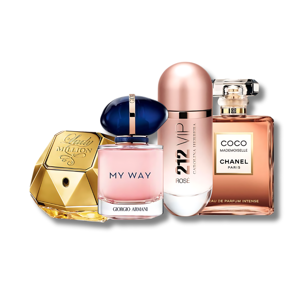 Set 4 Düfte: Lady Million, 212 VIP Rosé, My Way und Mademoiselle 100 ml