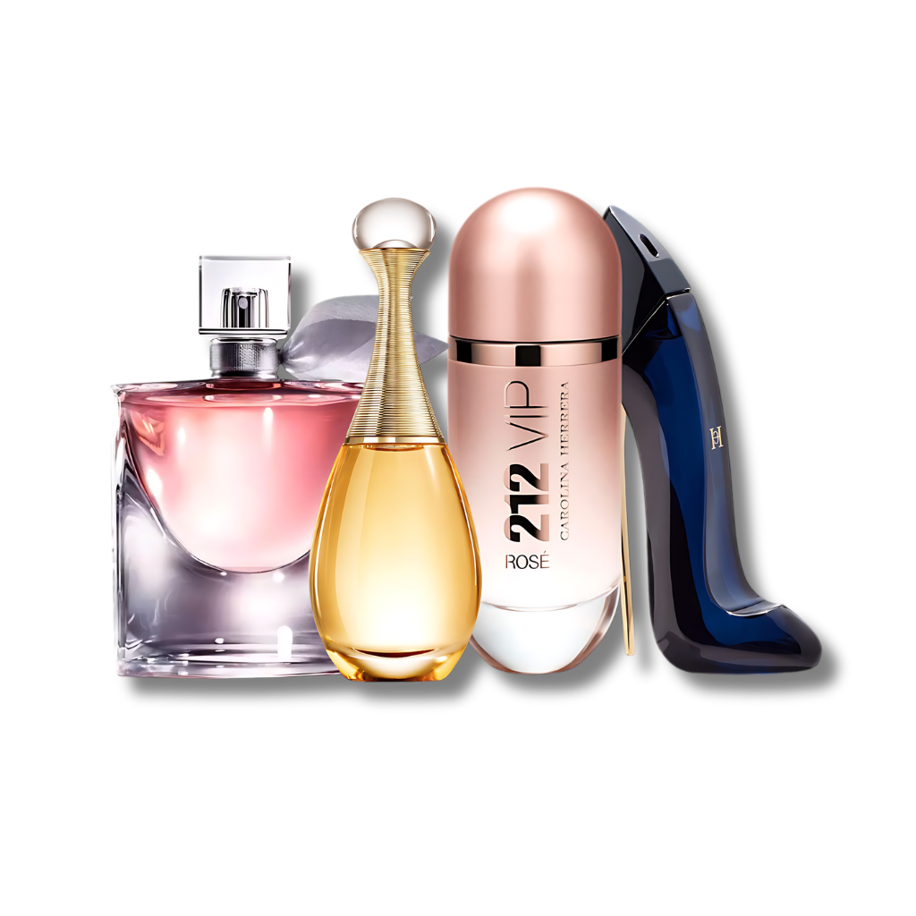 Set 4 Düfte: J’adore, 212 VIP Rosé, La Vie est Belle und Good Girl 100ml